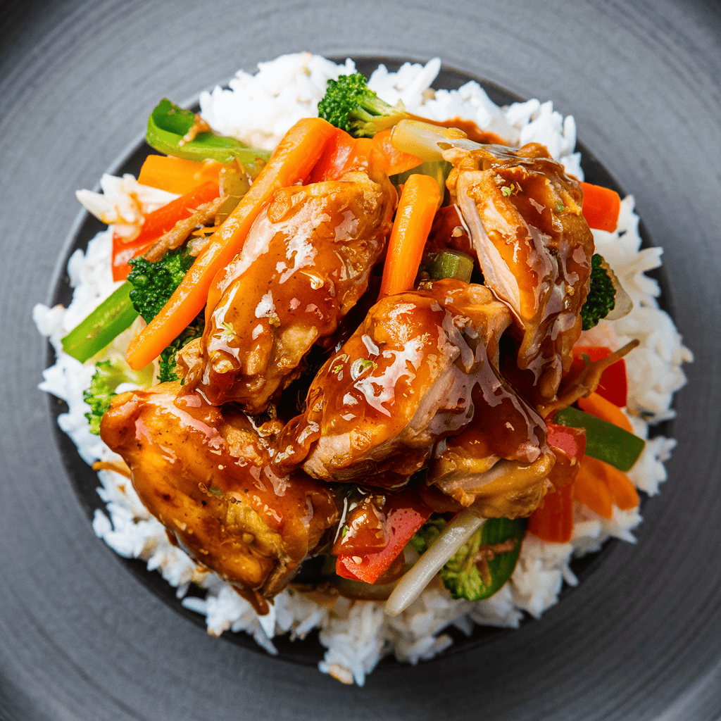 Chicken Teriyaki with Rice & Vegetables