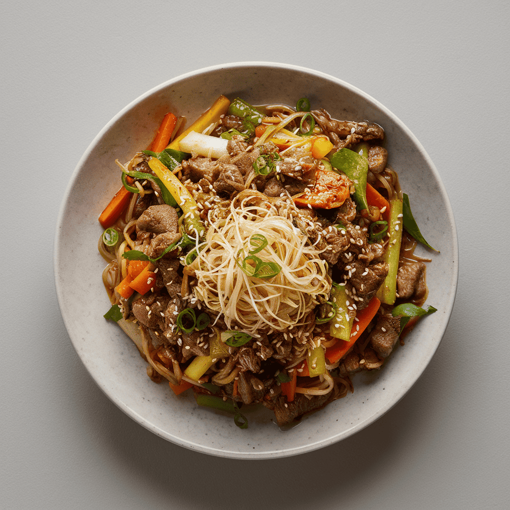 Kung Pow Beef & Vegetables stir fry, Noodles