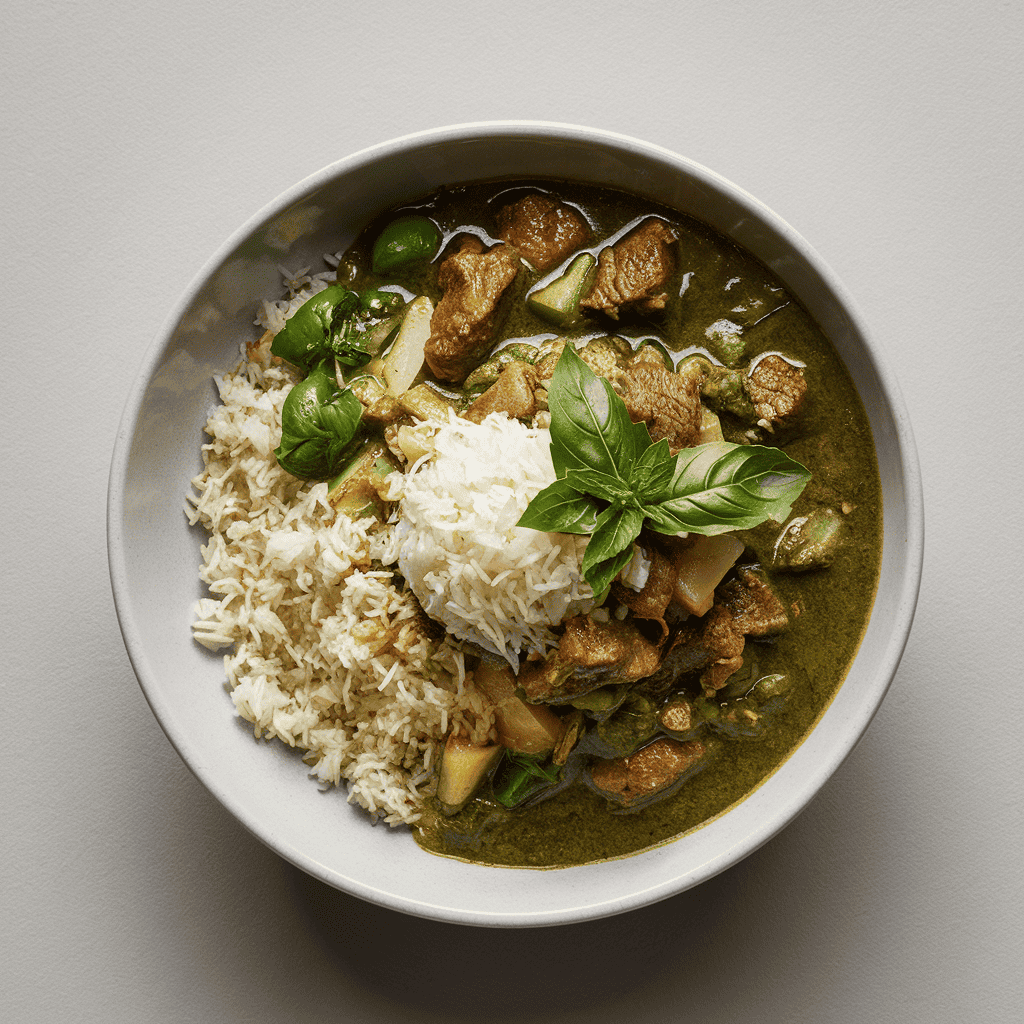 Thai Green Beef Curry with Jasmine Rice