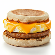 Egg & Sausage Cheese English Muffin 