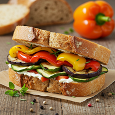 Grilled Veggie Delight Sandwich 