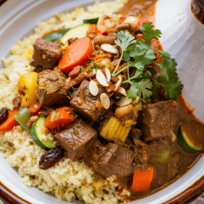 [Halal] Moroccan Beef Curry with Couscous 