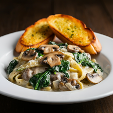 Mushroom Spinach Pasta 