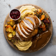  Special - Roasted Turkey with Mash Potatoes, Roasted Seasonal Vegetables 