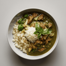 Thai Green Beef Curry with Jasmine Rice 